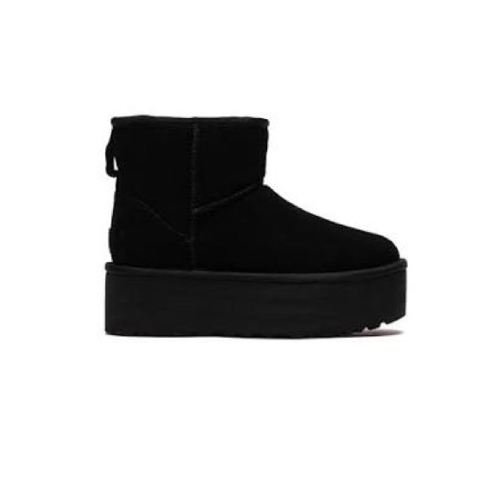 Authentic UGG Classic mini Platform Boots Black Size 9 New - Picture 9 of 9